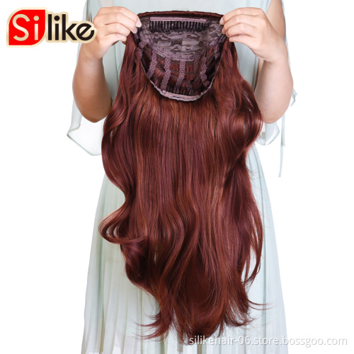 Half Wig Long Big Wavy 3/4 Wigs 24 inch Clip in Hair Extension 210g  Wigs with Comb For Women  Synthetic hair extension